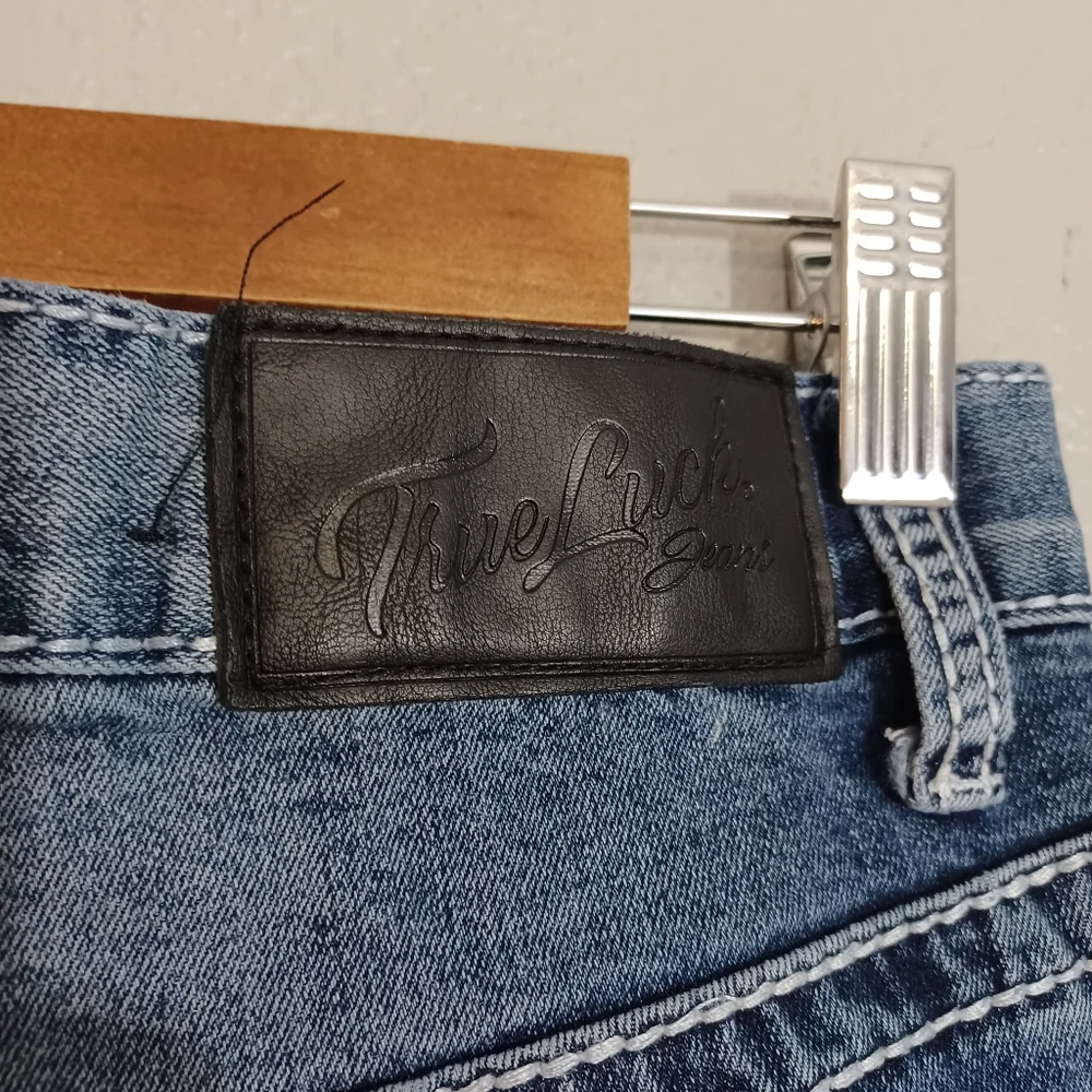 TRUE LUCK Men's 30X30 Blue Jeans Stretch Bootcut Leg Casual Cotton Jeans